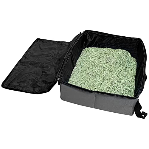 A/R Reise-Katzentoilette für Katzen - Faltbarer Katzenstreubehälter mit Deckel - Tragbare Katzentoilette für Katzen und Kätzchen, auslaufsicher, wasserdicht und reißfest A/R Reise-Katzentoilette für Katzen - Faltbarer Katzenstreubehälter mit Deckel - Tragbare Katzentoilette für Katzen und Kätzchen, auslaufsicher, wasserdicht und reißfest von A/R