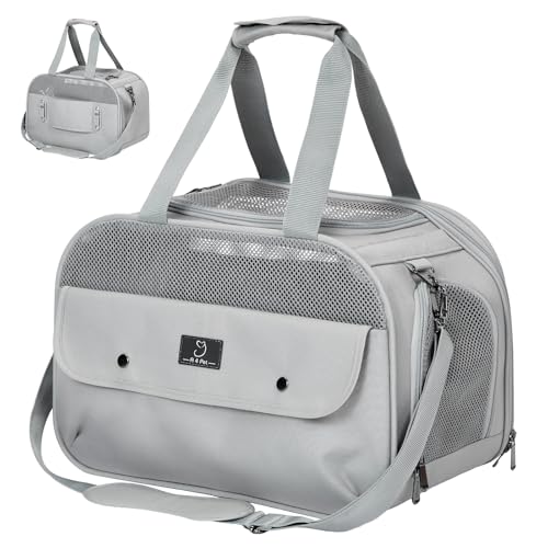 A 4 PET Transportbox Katze für Kabine/Auto Katzentransportbox für Katzen groß & kleine Hunde Leicht Hundetasche Flugzeug mit Sicherheit Schnallen/4 Mesh/Aufbewahrungstasche, Grau A 4 PET Transportbox Katze für Kabine/Auto Katzentransportbox für Katzen groß & kleine Hunde Leicht Hundetasche Flugzeug mit Sicherheit Schnallen/4 Mesh/Aufbewahrungstasche, Grau von A 4 Pet