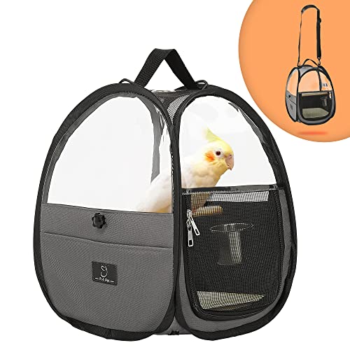 A4pet Vogel Travel Carrier Papagei Carrier Transparent Atmungsaktiv Vogelkäfig, Include Bottom Tray für einfache Reinigung von A 4 Pet