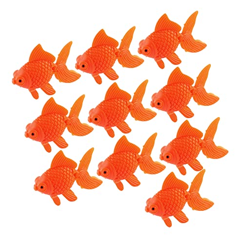 A ABSOPRO Aquarium Goldfisch Ornament Fischbecken Dekoration Orange (Satz von 10) von A ABSOPRO