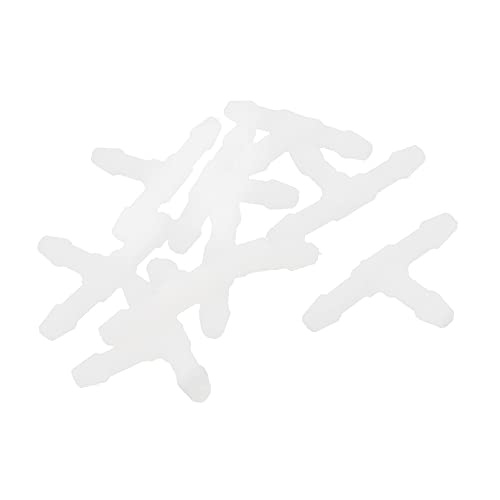 A ABSOPRO Fischbecken mit 3 Wege T-Stück Adapter 5mm Aquarium Luftschläuche Weiß(10er Set) von A ABSOPRO