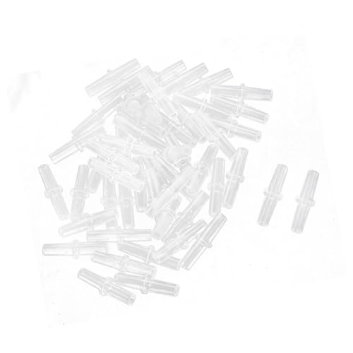 A ABSOPRO Kunststoff-Ventilverbinder für Aquarien, gerade, transparent, 2 mm Durchmesser, 50 Stück von A ABSOPRO