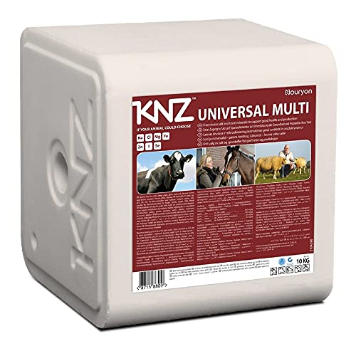 A&G-heute KNZ 10kg Leckstein UNIVERSAL Multi Mineralleckstein Salzleckstein Rinder Kälber Ziegen Pferde Weiß von A&G-heute