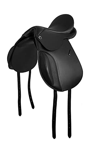 A&M Reitsport Baumloser VSD Sattel Boston aus Büffelleder Schwarz, Größe:17 Zoll von A&M Reitsport