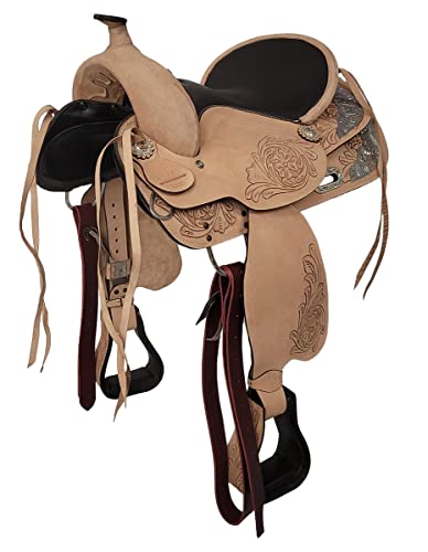 A&M Reitsport Baumloser Westernsattel Kansas aus Büffelleder Eco, wechselbares Kopfeisen, Größe:16 Zoll A&M Reitsport Baumloser Westernsattel Kansas aus Büffelleder Eco, wechselbares Kopfeisen, Größe:16 Zoll von A&M Reitsport