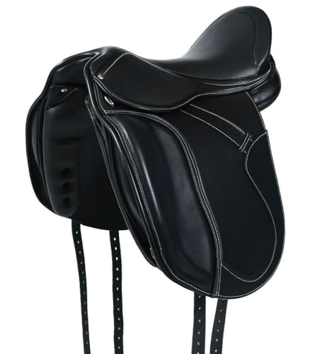 A&M Reitsport Dressur Sattel 1146 aus Leder, wechselbares Kopfeisen, Polyflex Baum, Schwarz, Größe:16.5 Zoll A&M Reitsport Dressur Sattel 1146 aus Leder, wechselbares Kopfeisen, Polyflex Baum, Schwarz, Größe:16.5 Zoll von A&M Reitsport