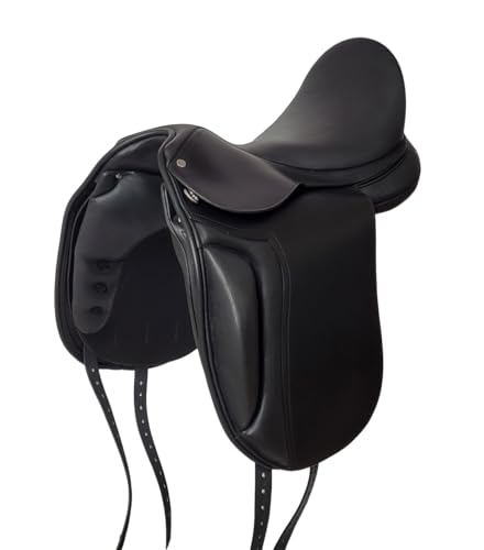 A&M Reitsport Dressur Sattel Wembley aus Leder mit wechselbarem Kopfeisen, Größe:18.5 Zoll von A&M Reitsport