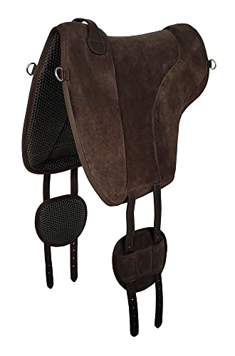 A&M Reitsport Reitpad aus Leder, Bareback Pad, baumloser Sattel 1106, Neu, Farbe:Braun von A&M Reitsport