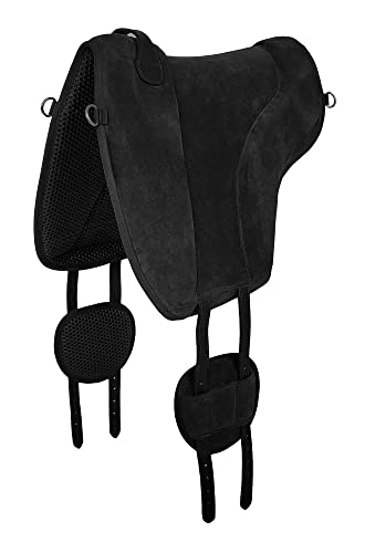 A&M Reitsport Reitpad aus Leder, Bareback Pad, baumloser Sattel 1106, Neu, Farbe:Schwarz von A&M Reitsport