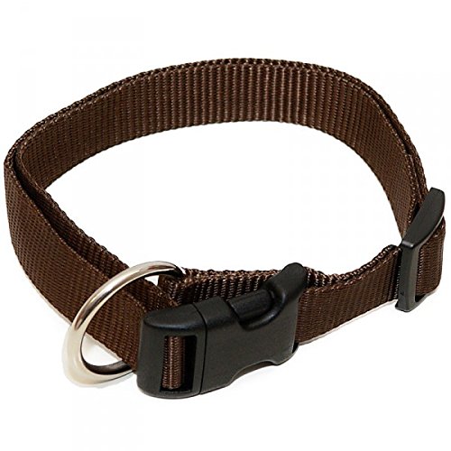 Hundehalsband, Wienerlock®, Soft Nylon, Uni Braun, 25-35cm, 15mm, mit Zugentlastung von A. Hoffmann GmbH