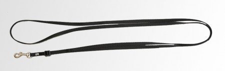Soft Nylonleine, Kombileine Mini Schwarz, stufenlos verstellbar 100-200cm, 10mm von A. Hoffmann GmbH