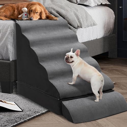 Hundetreppe aus Schaumstoff, für hohe Betten bis zu 91,4 cm Höhe, 73,4 cm Hundetreppe aus Schaumstoff, für hohe Betten bis zu 91,4 cm Höhe, 73,4 cm von A.FATI