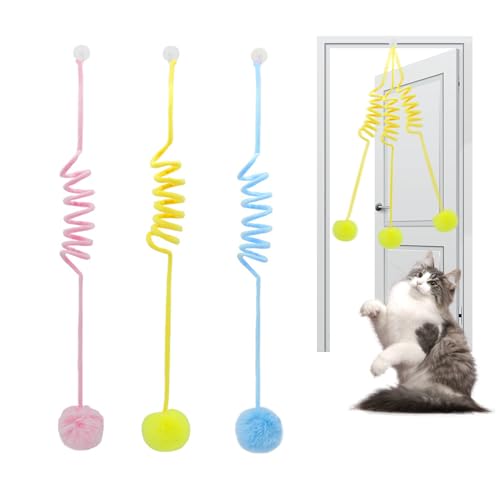 3 Stück Flauschige Katzenspielzeug Ball,Hängende Interaktives Katzenspielzeug Ball,Katzenbälle Katzenspielzeugbälle mit Glöckchen,Spielzeugbälle für die Bewegung von Hauskatzen (Rosa,Gelb,Blau) 3 Stück Flauschige Katzenspielzeug Ball,Hängende Interaktives Katzenspielzeug Ball,Katzenbälle Katzenspielzeugbälle mit Glöckchen,Spielzeugbälle für die Bewegung von Hauskatzen (Rosa,Gelb,Blau) von AABDTYYD