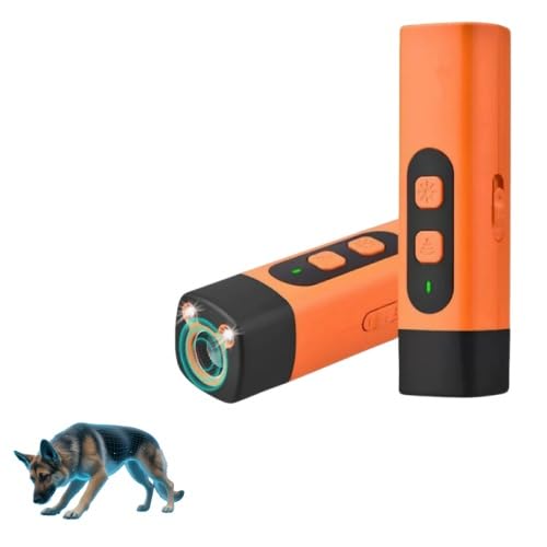 AAFGVC Ultraschall-Anti-Bell-Gerät, Anti-Bell und Belästigung mit einem klick, harmlos, wetterfest, tragbar, für alle Hunderassen geeignet (orange) von AAFGVC