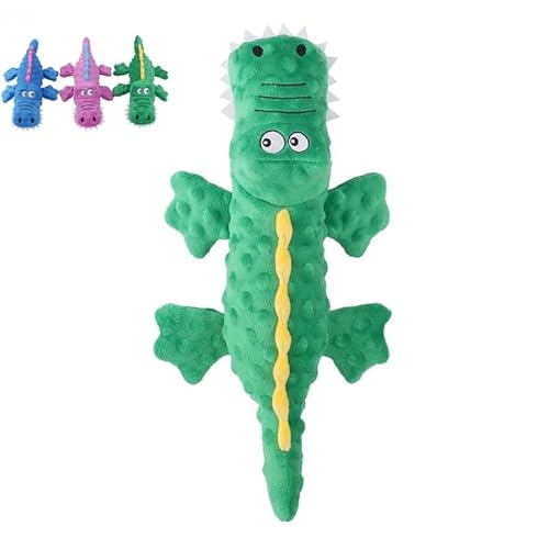 AAFGVC Unzerstörbares TPR-Hundekrokodilspielzeug, bissfestes Kauspielzeug für große Hunde, reißfestes Zähneknirschen-Dekompressions-Hundespielzeug (1PC-Green) von AAFGVC