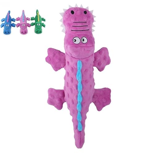 AAFGVC Unzerstörbares TPR-Hundekrokodilspielzeug, bissfestes Kauspielzeug für große Hunde, reißfestes Zähneknirschen-Dekompressions-Hundespielzeug (1PC Purple) von AAFGVC
