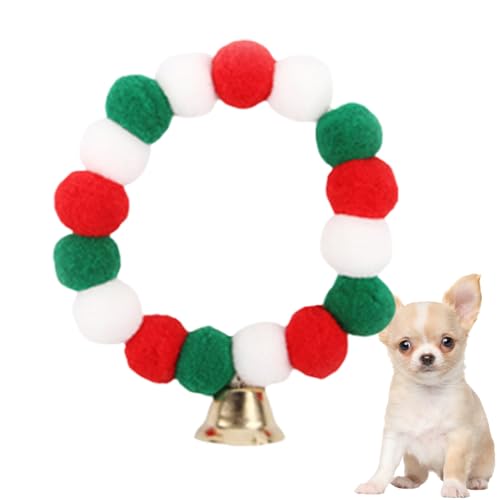Festliches Katzenhalsband, weiches Kätzchenhalsband mit Glocke, modisches Halsband für Haustiere, Katzenzubehör für Weihnachten, Geburtstag, Erntedankfest, Neujahr Aakoma von AAKOMA