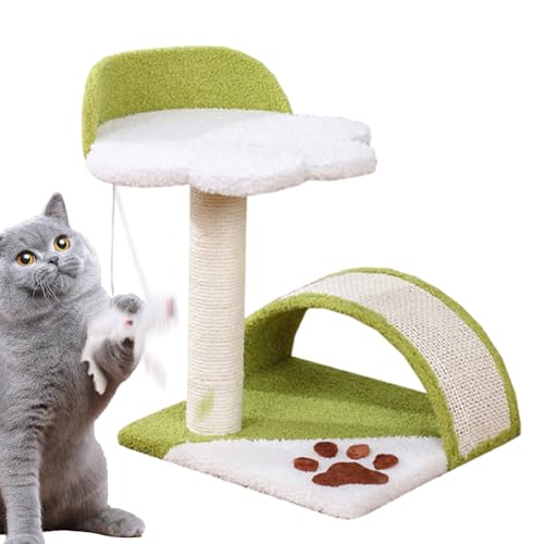 Katzenpfosten für Wohnungskatzen | Katzenkratzbrücke | Cat Teaser Ball Katzenkratzbrett – Krallenschleifender Sisal-Katzenbaumturm für Zuhause und unterwegs Aakoma von AAKOMA