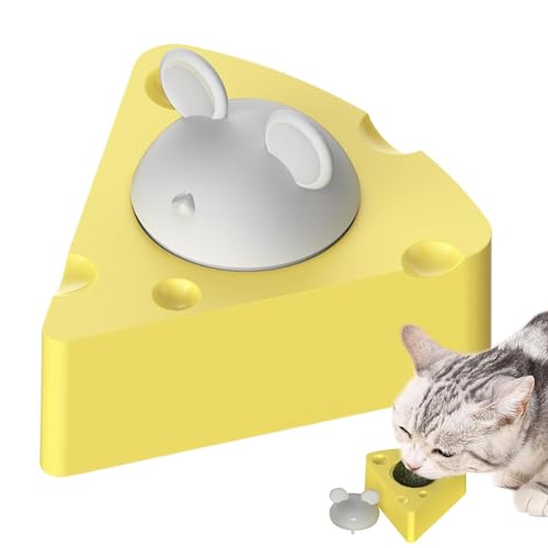 AALLYN Interaktives Katzenminze-Spielzeug, Katzenminze-Spielzeug für Katzen | Interaktives, um 360 Grad drehbares Haustierspielzeug - Cartoon-Zahnreinigungs-Katzenminze-Spielzeug, süßes von AALLYN