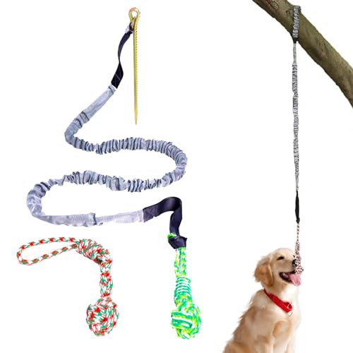 AALLYN Kauseil für Hunde, Robustes Zerrspielzeug für mittelgroße und große Hunde, Unzerstörbares Welpen-Zahnspielzeug zum Kauen, Tauziehen, Zugseil für Hunde, Zahnreinigung, interaktives Seil von AALLYN