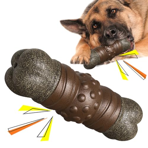 AALLYN Quietschspielzeug für Hunde, Quietschspielzeug | Hundebeißring in Knochenform - Unzerstörbares Hundespielzeug, Welpen-Kauspielzeug zum Zahnen, süßer, Nicht stopfender Hausschuh mit weichem von AALLYN