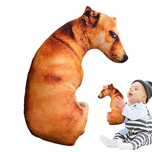 AALLYN Realistisches Hundekissen,3D-Umarmungskissen, ausgestopfte Hundeplüschtiere - Entzückendes Hundeplüschspielzeug, weiches, bequemes Plüschspielzeug, Geburtstagsgeschenke, Freund vor dem AALLYN Realistisches Hundekissen,3D-Umarmungskissen, ausgestopfte Hundeplüschtiere - Entzückendes Hundeplüschspielzeug, weiches, bequemes Plüschspielzeug, Geburtstagsgeschenke, Freund vor dem von AALLYN