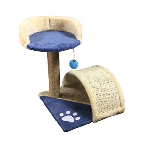 Katzenbaum Katzenhaus Katzenkratzbaum Katzenklettergerüst mit Sisalseil Katzenbett und Kratzbaum Interaktiver baumelnder Ball Katzenturm Kätzchen-Möbel von AAPIE