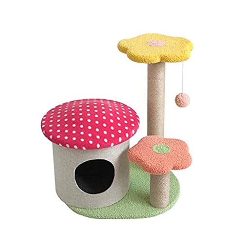 Katzenbaum Katzen-Klettergerüst Blumenform Katzenkratzbaum mit Sisalseil Langlebiges vertikales Katzenkratzpilz-Mehrschicht-Katzenhaus Kätzchen-Möbel Katzenbaum Katzen-Klettergerüst Blumenform Katzenkratzbaum mit Sisalseil Langlebiges vertikales Katzenkratzpilz-Mehrschicht-Katzenhaus Kätzchen-Möbel von AAPIE