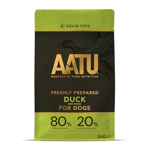 AATU 80/20 Hundefutter - Trocken Getreidefrei - Verschiedene Größen und Geschmacksrichtungen, Hoher Fleischanteil und ohne künstliche Geschmacksverstärker, 5kg AATU 80/20 Hundefutter - Trocken Getreidefrei - Verschiedene Größen und Geschmacksrichtungen, Hoher Fleischanteil und ohne künstliche Geschmacksverstärker, 5kg von AATU