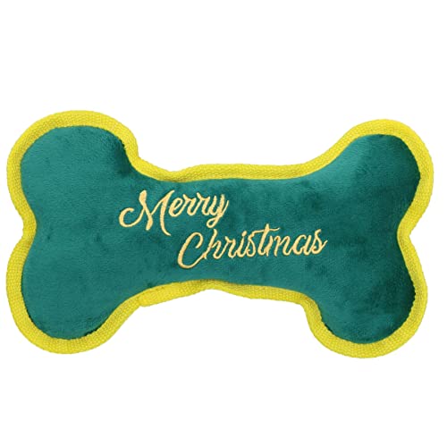AB TOOLS Hundespielzeug mit Quietschknochen und Quietschelement, Weihnachtsgeschenk von AB Tools