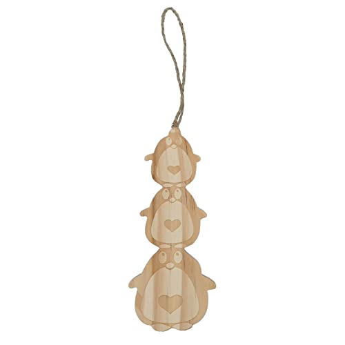 AB TOOLS Kleine Tiere Pinguin Trio Gnaw Weihnachten Holzblock Geschenk von AB TOOLS