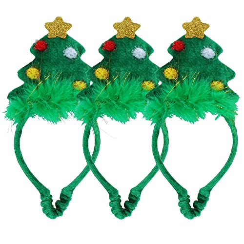 AB TOOLS Weihnachts-Haarband für Hunde, mit Weihnachtsbaum-Motiv, 3 Stück von AB Tools