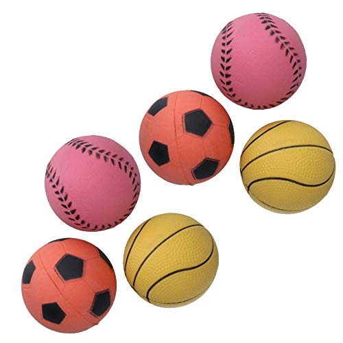 AB Tools Rosewood Dog Play Time Rubber Bouncy Sports Balls 6pk von AB Tools