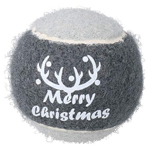 AB Tools Rosewood Hunde-Tennisball "Merry Christmas", in Geschenkbox, 6 cm, Grau, 1 Stück von AB Tools