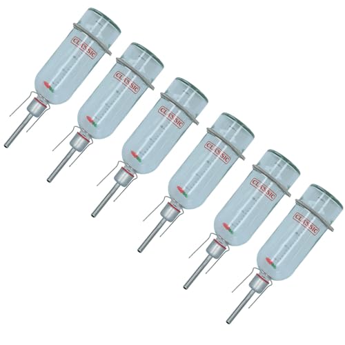 6 x kleine Tier-Glas-Wasserflasche mit Wasserstandsanzeige, 750 ml 6 x kleine Tier-Glas-Wasserflasche mit Wasserstandsanzeige, 750 ml von AB Tools