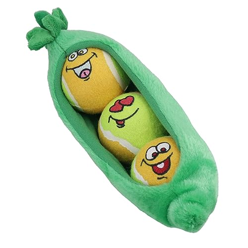 AB Tools 3 Medium Face Ball Engagement In A Pea Pod Dog Puppy Fun Apportieren Hundespielzeug von AB Tools
