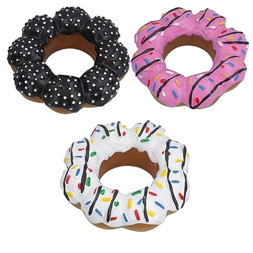 AB Tools Donuts für Hunde, Vinyl, 3 Stück, mit Quietschelement von AB Tools