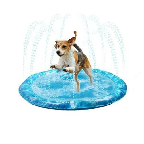 AB Tools Keep Dogs Cool In Hot Weather Sprinkler-Spaßmatte, Größe M, 100 x 100 cm von AB Tools