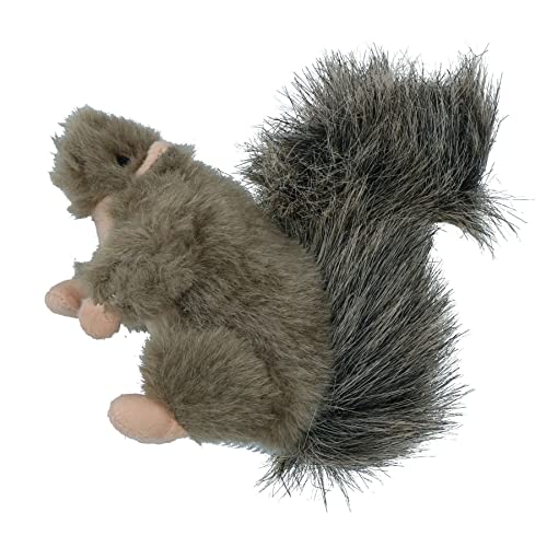 AB Tools Klassisches kleines Eichhörnchen-Hundespielzeug, weiches Plüsch-Spielzeug mit Quietsch-Geschenk von AB Tools