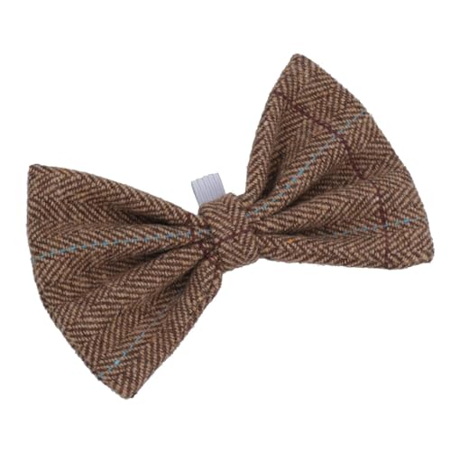 AB Tools Stilvolle Fliege für modische Hunde, Tweed, Einheitsgröße, mit Halsbandschlaufe, Braun von AB Tools