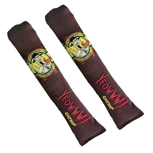 AB Tools Yeow Interaktives Katzenspielzeug mit Katzenminze, Braun, 2 Stück von AB Tools