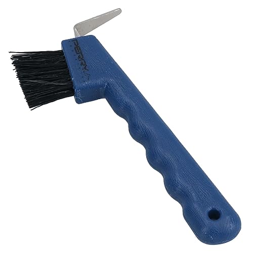 Durable Blue Horse Hufkratzer und Bürste mit Wellengriff, stabiles Zubehör von AB Tools