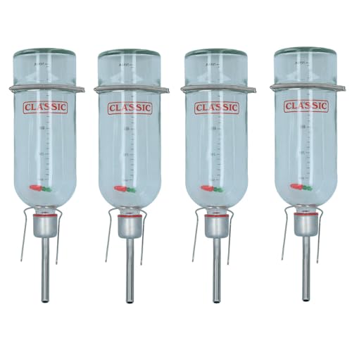 Wasserflasche für Kleintiere, 750 ml, kaufest, mit Wasserstandsanzeige, 3 Stück von AB Tools