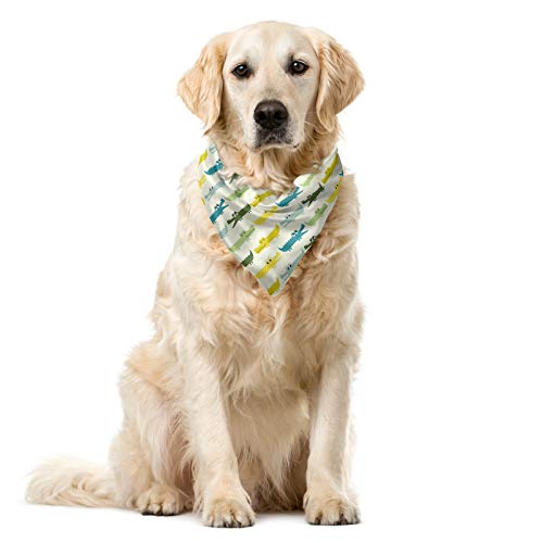 ABAKUHAUS Tier Haustier Bandana, Krokodil Lustige Gesichter, 55x55 cm, Gelb Grün Teal ABAKUHAUS Tier Haustier Bandana, Krokodil Lustige Gesichter, 55x55 cm, Gelb Grün Teal von ABAKUHAUS