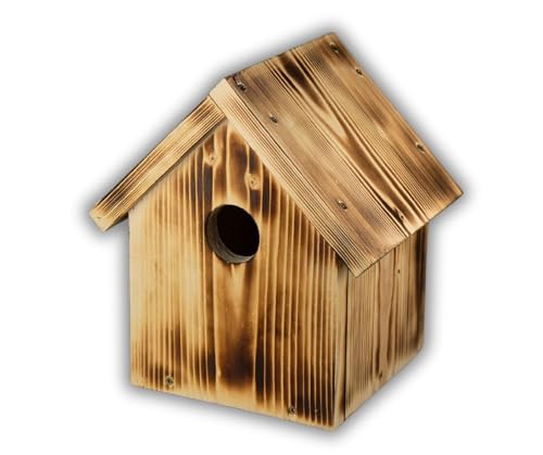 ABAZO Nistkasten für Vögel, Vogelhaus Kohlmeise, Amsel, Star, Rotkehlchen, Dompfaff, Meise, Spatz (Öffnung 4,5-5,0cm für Stare, Pleszeks, Mazurkas – größere Vögel) von ABAZO