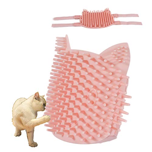 Selbstpflegende Kamm-Bürste für Katzen Haustiere - Multifunktionales Massage-Werkzeug mit Katzenminze für Welpen Entspannendes, extra weiches Silikon-Nägelchen Praktisches Trimmen des Haarausfalls von ABCOOL