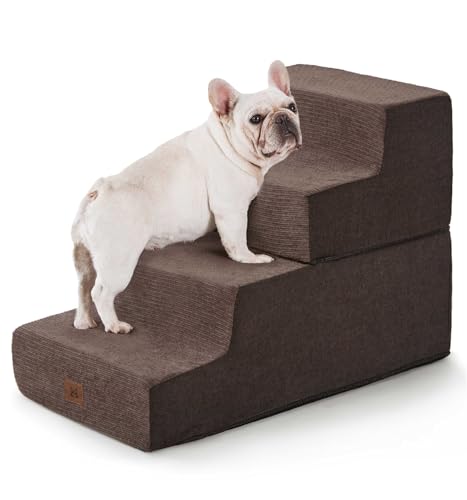 ABCPET Hundetreppe für Bett, Extra Breite Hundetreppe für Hochbett und Couch, 35D Schaumstoff Haustiertreppe für Kleine Hunde und Katzen, Haustiertreppe 2 in 1 mit Rutschfester Unterseite Braun, 4 ABCPET Hundetreppe für Bett, Extra Breite Hundetreppe für Hochbett und Couch, 35D Schaumstoff Haustiertreppe für Kleine Hunde und Katzen, Haustiertreppe 2 in 1 mit Rutschfester Unterseite Braun, 4 von ABCPET