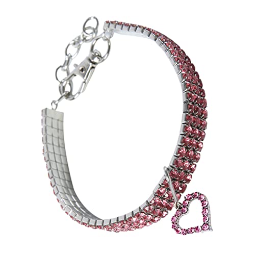 ABOOFAN 1 Herzform heartstopped Kristin chen präsente Hundehalsband für Kätzchenhalsbänder für Kätzchenhalsband Diamantschmuck Zubehör Tragegurt Strasssteine Haustier von ABOOFAN