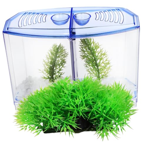 ABOOFAN 1 Satz Fischbecken Aus Kunststoff Tierisches Aquarium Mini-Aquarium Tischdekoration Aquarienpflanzen Im Aquarium Kunstgras Für Aquarien Betta-Panzer Aquarium Wasserpflanze Led von ABOOFAN