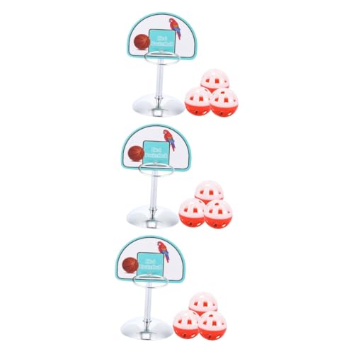 ABOOFAN 12 STK Papagei Spielzeug Parrot Mini-Basketball-Trainingsspielzeug Stapelspielzeug Spielzeuge Spielset aus Holz Papagei Basketballkorb Lernspielzeug für Vögel Puzzle Requisiten von ABOOFAN